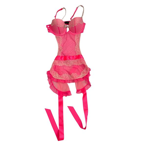 Victoria's Secret Other - Victoria's Secret Intimates Sexy Little Things Pink Babydoll Lingerie Size 34B